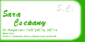 sara csepany business card